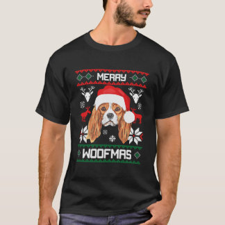 Cavalier King Charles Spaniel Merry Woofmas Xmas X T-Shirt
