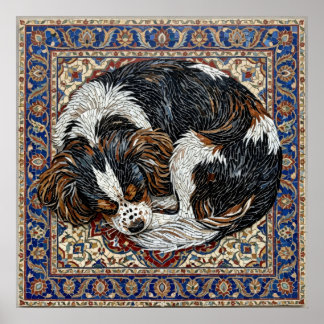 Cavalier King Charles Spaniel Mosaic Poster | Pers