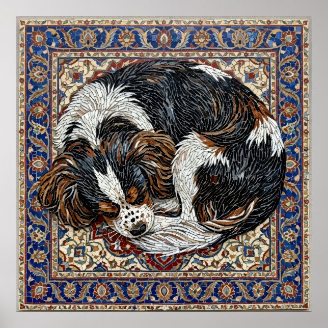 Cavalier King Charles Spaniel Mosaic Poster | Pers (Front)