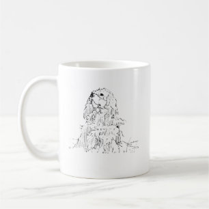 Cavalier King Charles Spaniel Mug, Minimalist Ink  Coffee Mug