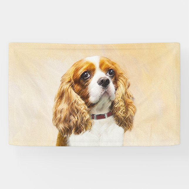 Cavalier King Charles Spaniel Original Painting Banner (Horizontal)