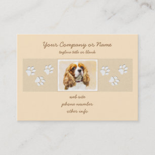 Cavalier King Charles Spaniel Original Painting Business Card