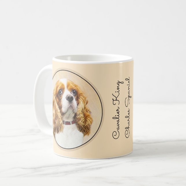Cavalier King Charles Spaniel Original Painting Coffee Mug (Front Left)
