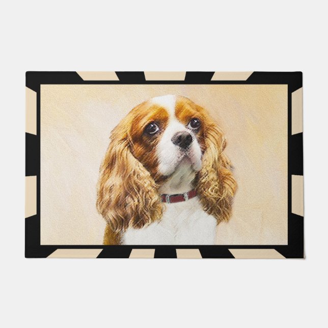 Cavalier King Charles Spaniel Original Painting Doormat (Front)