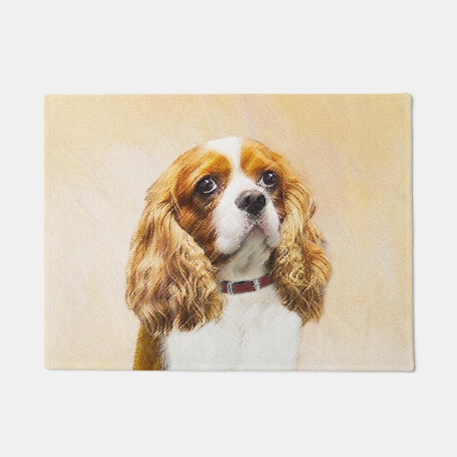 Cavalier King Charles Spaniel Original Painting Doormat (Front)