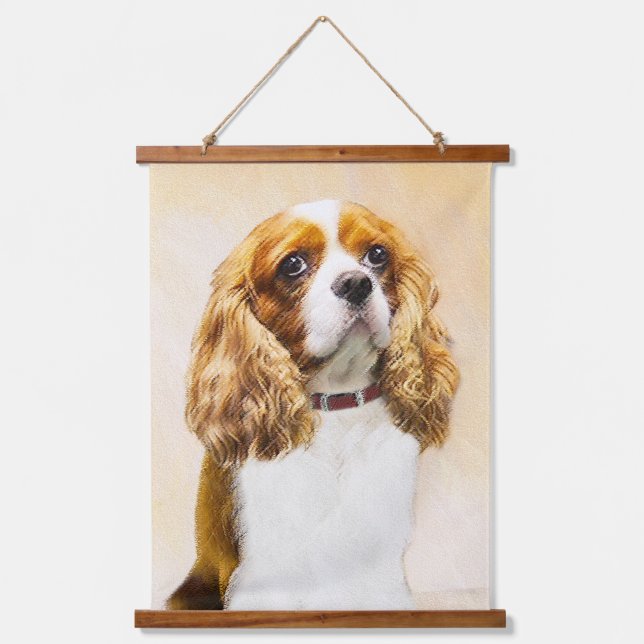 Cavalier King Charles Spaniel Original Painting Hanging Tapestry (Front)