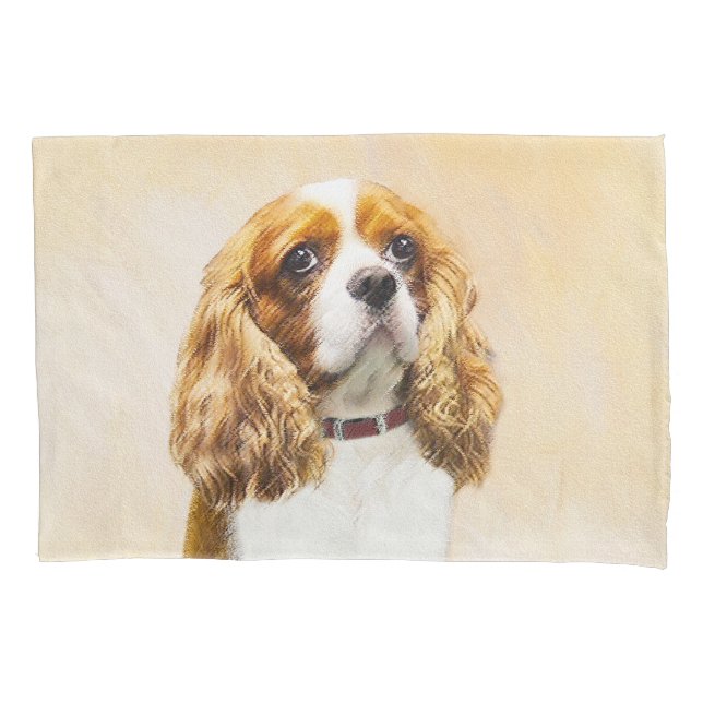 Cavalier King Charles Spaniel Original Painting Pillowcase (Front)