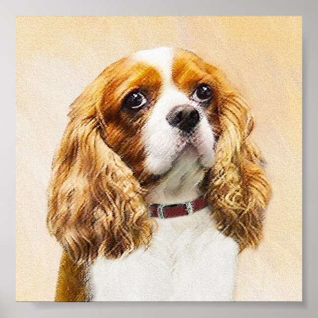 Cavalier King Charles Spaniel Original Painting Poster (Front)