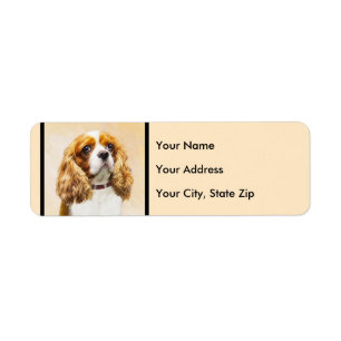 Cavalier King Charles Spaniel Original Painting Return Address Label