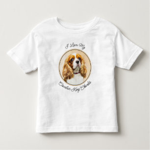 Cavalier King Charles Spaniel Original Painting To Toddler T-Shirt