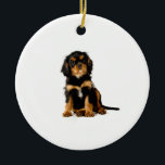 Cavalier King Charles Spaniel Ornament Black & Tan<br><div class="desc">A terrific keepsake.  Personalise it with your pet's name,  dates,  in memory of,  etc.  Double sided.</div>