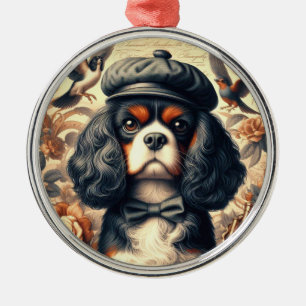 Cavalier King Charles Spaniel Painting Metal Ornament