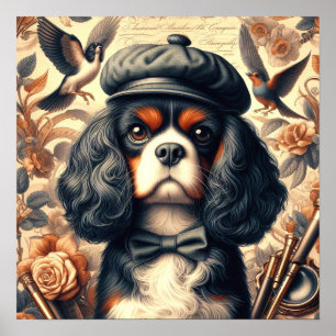 Cavalier King Charles Spaniel Painting Poster