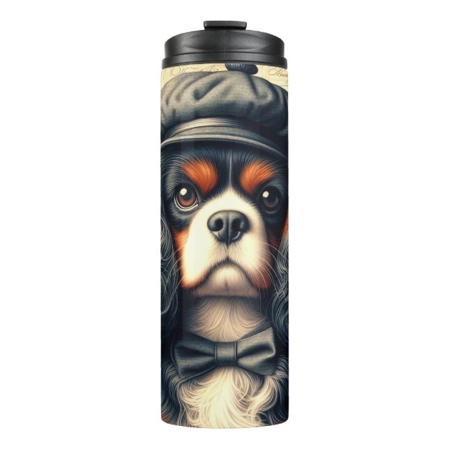 Cavalier King Charles Spaniel Painting Thermal Tumbler (Front)