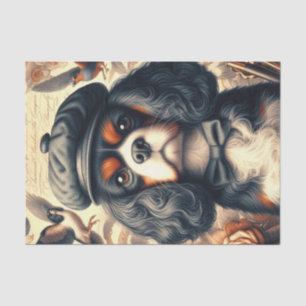 Cavalier King Charles Spaniel Painting Tissue Paper