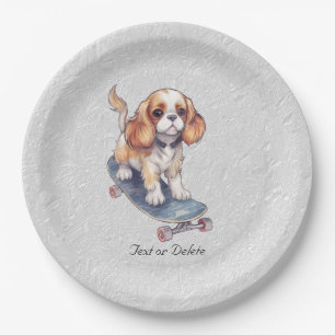 Cavalier King Charles Spaniel Paper Plate