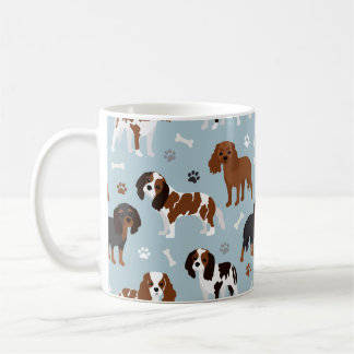 Cavalier King Charles Spaniel Paws and Bones Coffee Mug