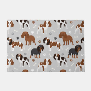 Cavalier King Charles Spaniel Paws and Bones Doormat
