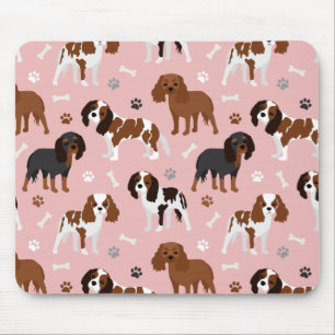 Cavalier King Charles Spaniel Paws and Bones Mouse Pad