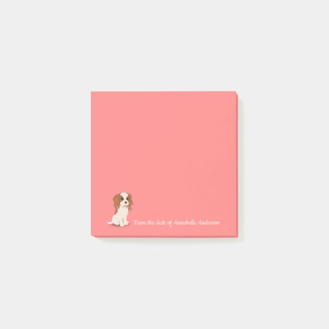 Cavalier King Charles Spaniel Personalise Post-it  Notes (Front)