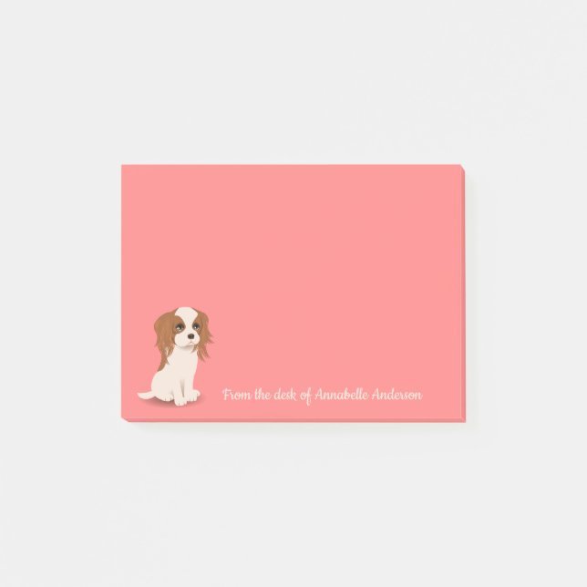Cavalier King Charles Spaniel Personalise  Post-it Notes (Front)