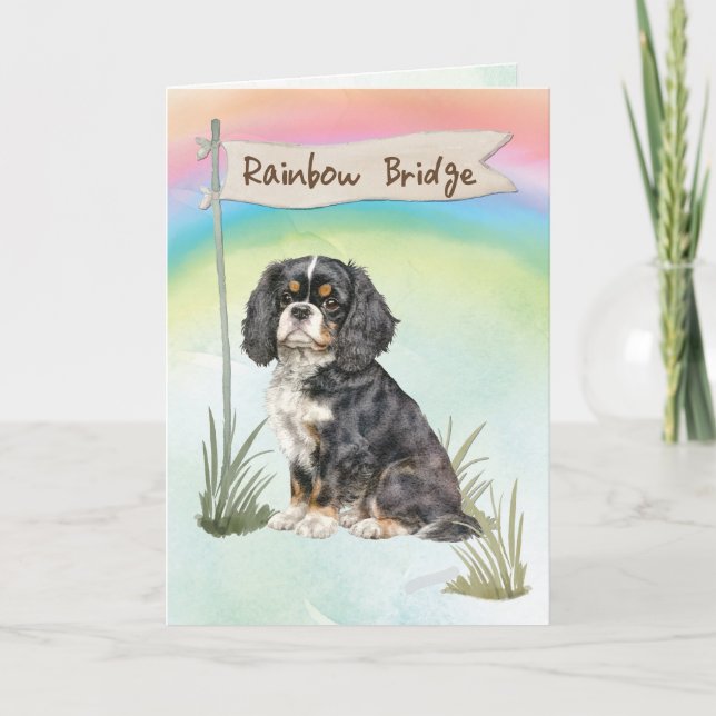 Cavalier King Charles Spaniel Pet Sympathy  Card (Front)
