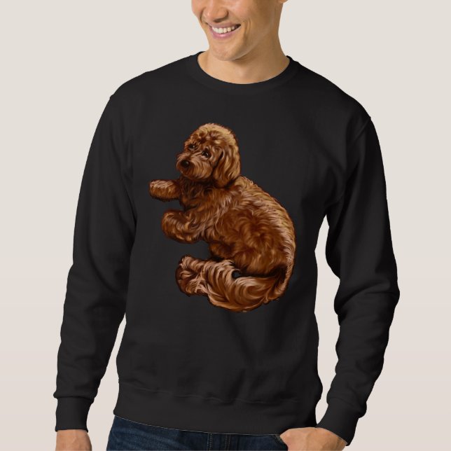 Cavalier King Charles Spaniel Poodle Cavapoo Puppy Sweatshirt (Front)