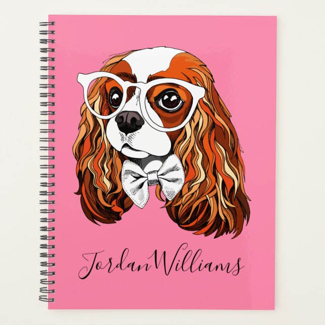 Cavalier King Charles Spaniel Portrait | Add Name Planner (Front)