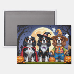 Cavalier King Charles Spaniel Pumpkin Halloween Magnet