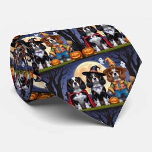 Cavalier King Charles Spaniel  Pumpkin Halloween Tie