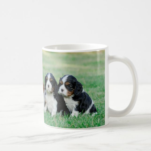Cavalier King Charles Spaniel puppies Coffee Mug (Right)