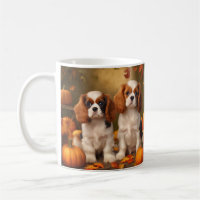 Cavalier King Charles Spaniel Puppy Autumn Pumpkin