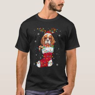 Cavalier King Charles Spaniel Puppy Dog In Socks X T-Shirt