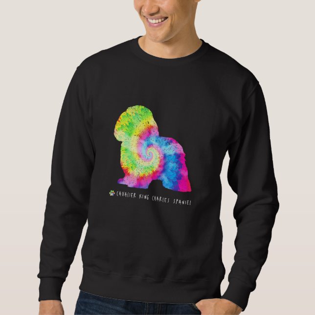 Cavalier King Charles Spaniel Puppy Pet Dog Hippy  Sweatshirt (Front)
