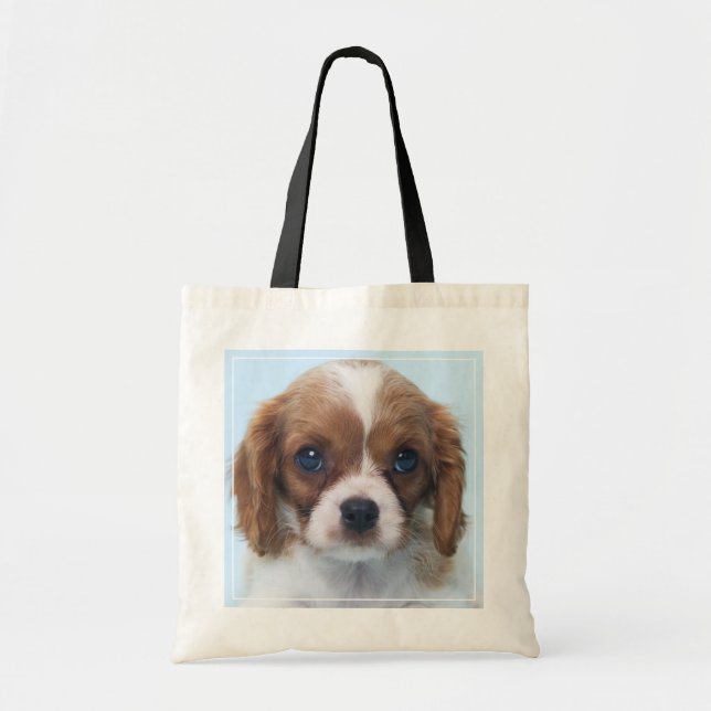 Cavalier King Charles Spaniel Puppy Tote Bag (Front)