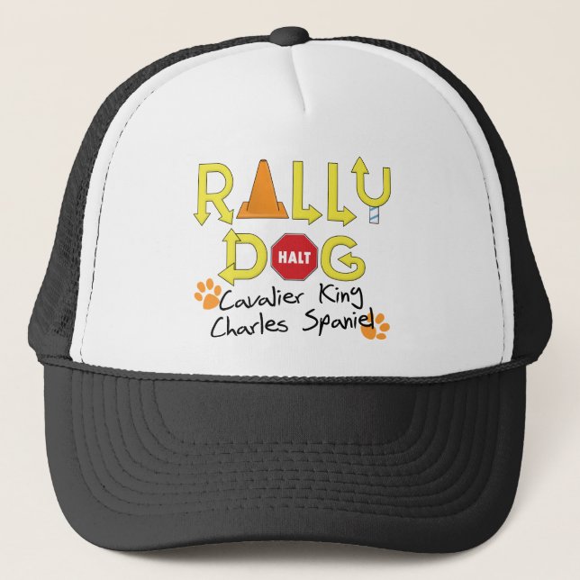 Cavalier King Charles Spaniel Rally Dog Trucker Hat (Front)