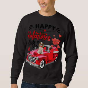 Cavalier King Charles Spaniel Red Truck Happy Vale Sweatshirt