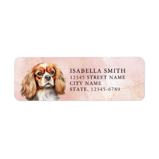 Cavalier King Charles Spaniel Return Address Label (Front)