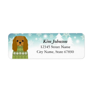 Cavalier King Charles Spaniel Return Address Label