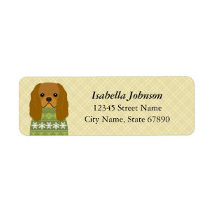 Cavalier King Charles Spaniel Return Address Label