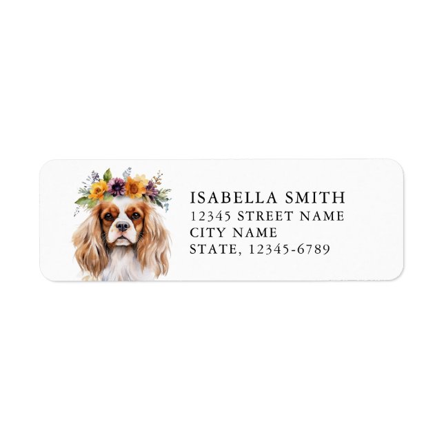 Cavalier King Charles Spaniel Return Address Label (Front)