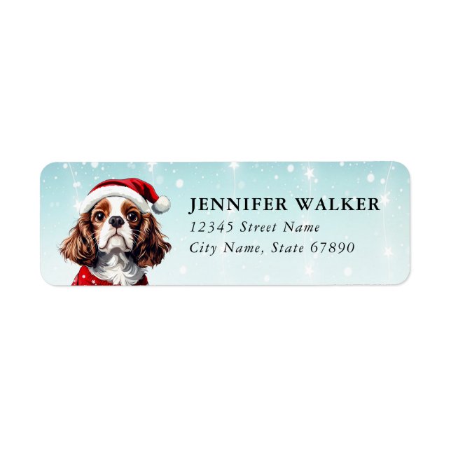 Cavalier King Charles Spaniel Return Address Label (Front)