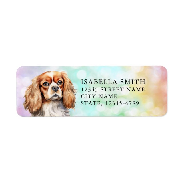 Cavalier King Charles Spaniel Return Address Label (Front)