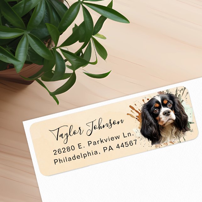 Cavalier King Charles Spaniel Return Address Label (Creator Uploaded)