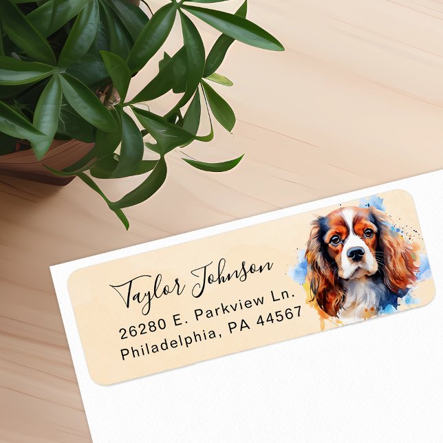 Cavalier King Charles Spaniel Return Address Label (Creator Uploaded)