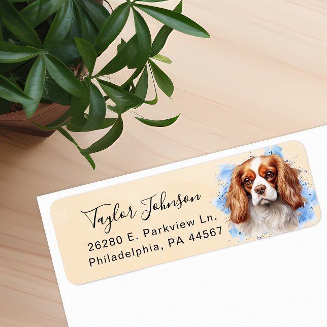 Cavalier King Charles Spaniel Return Address Label (Creator Uploaded)