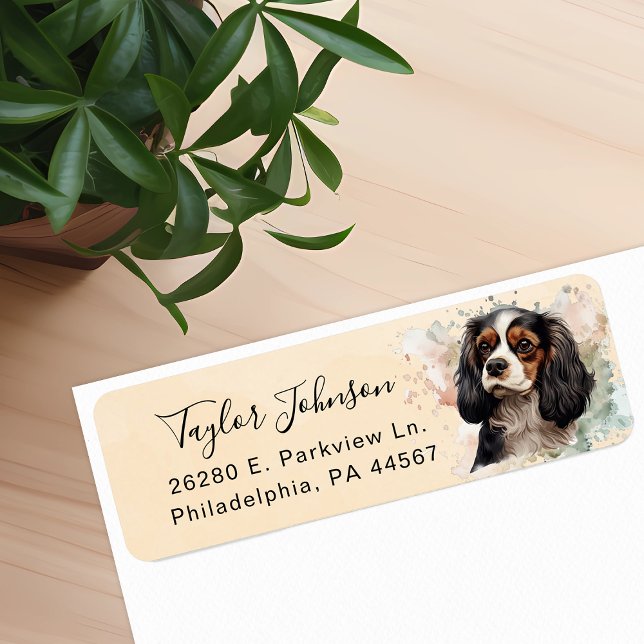Cavalier King Charles Spaniel Return Address Label (Creator Uploaded)