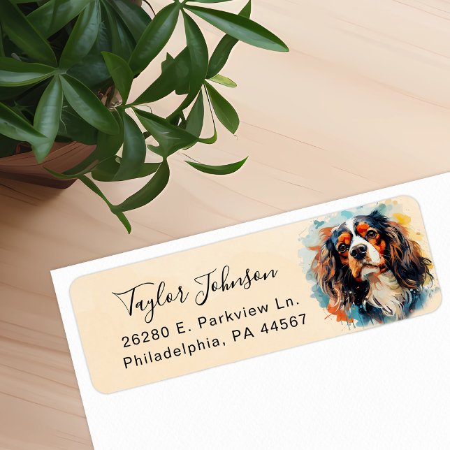 Cavalier King Charles Spaniel Return Address Label (Creator Uploaded)