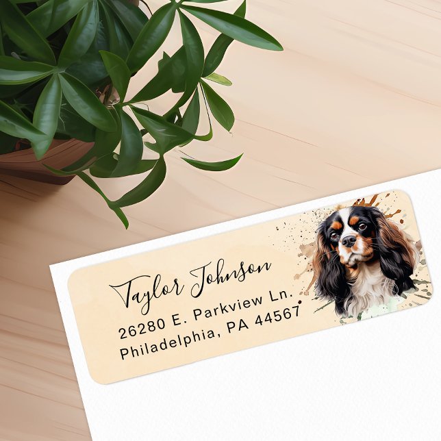 Cavalier King Charles Spaniel Return Address Label (Creator Uploaded)