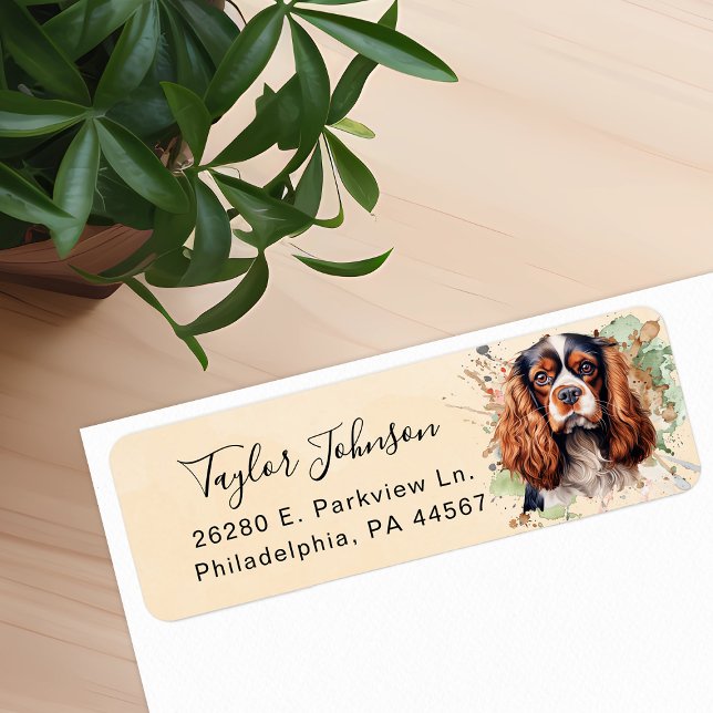 Cavalier King Charles Spaniel Return Address Label (Creator Uploaded)